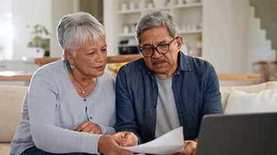 Couple reviewing their Medicare.