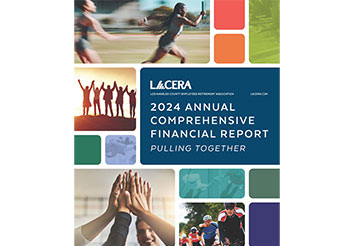 Collage background with multiple colors and people holding hands. Text say, "Popular Annual Financial Report for the Fiscal Year Ended June 30, 2024."