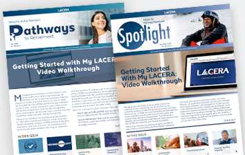 Brochures of Pathways and Spotlight newsletters.
